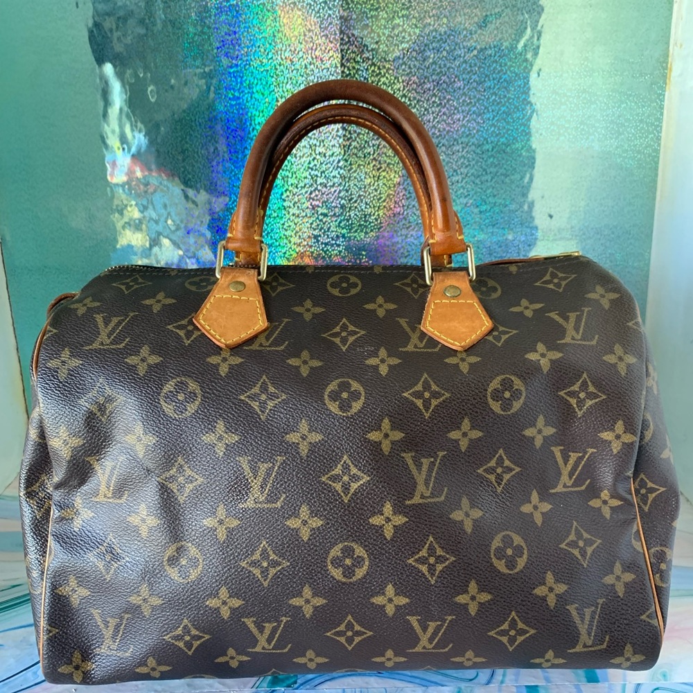 Louis Vuitton Brown Satchel with Iconic Monogram